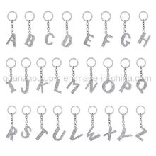 Custom Metal 26 Letter Alphabet Keychain Keyring Key Chain Ring